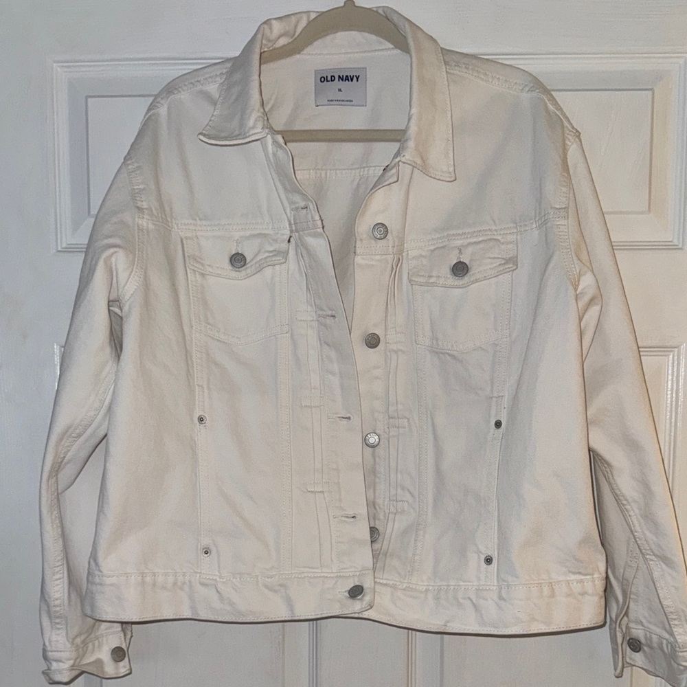 Old Navy Women's Cream Jean Jacket